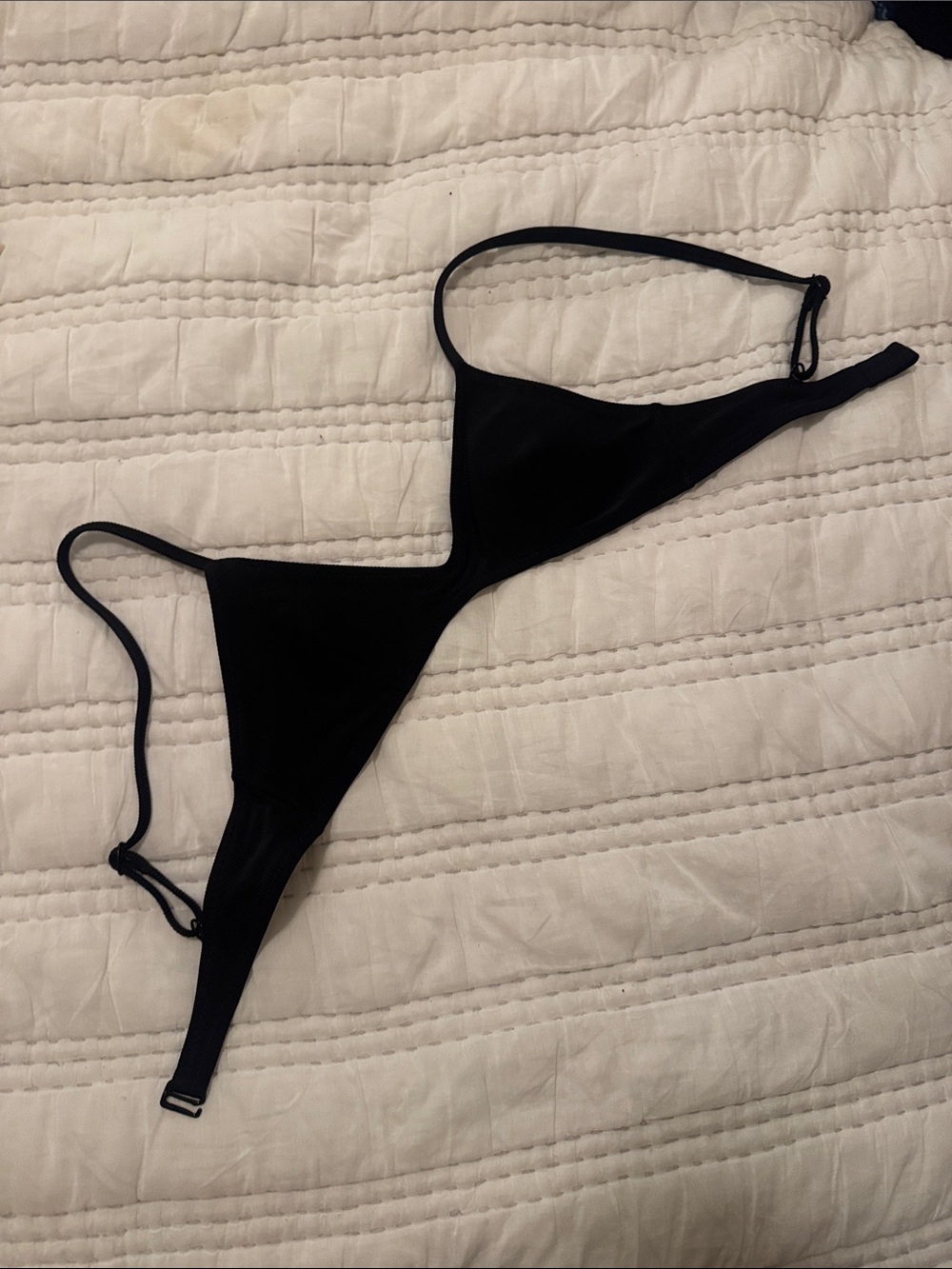 Black Women's Triangle Bikini Top - Unbranded